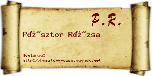 Pásztor Rózsa névjegykártya